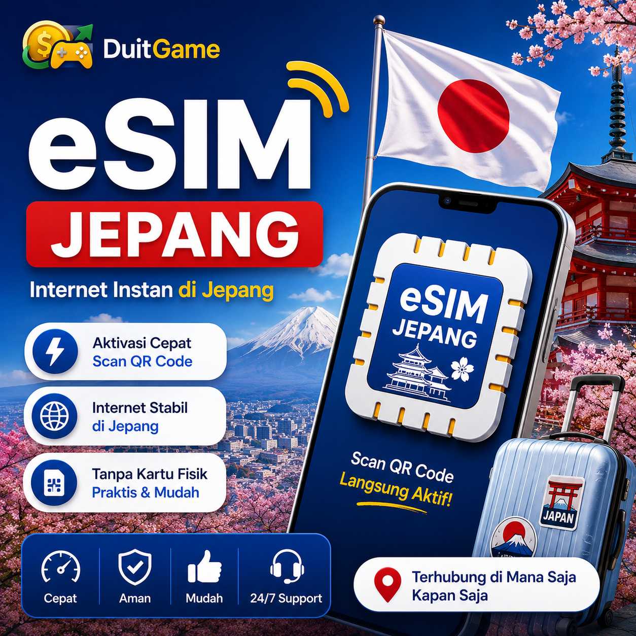 eSIM Travel 1 GB 7 Hari (Japan)