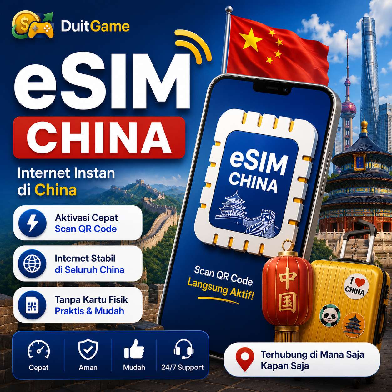 eSIM Travel Lite 3 GB 3 Hari (China)