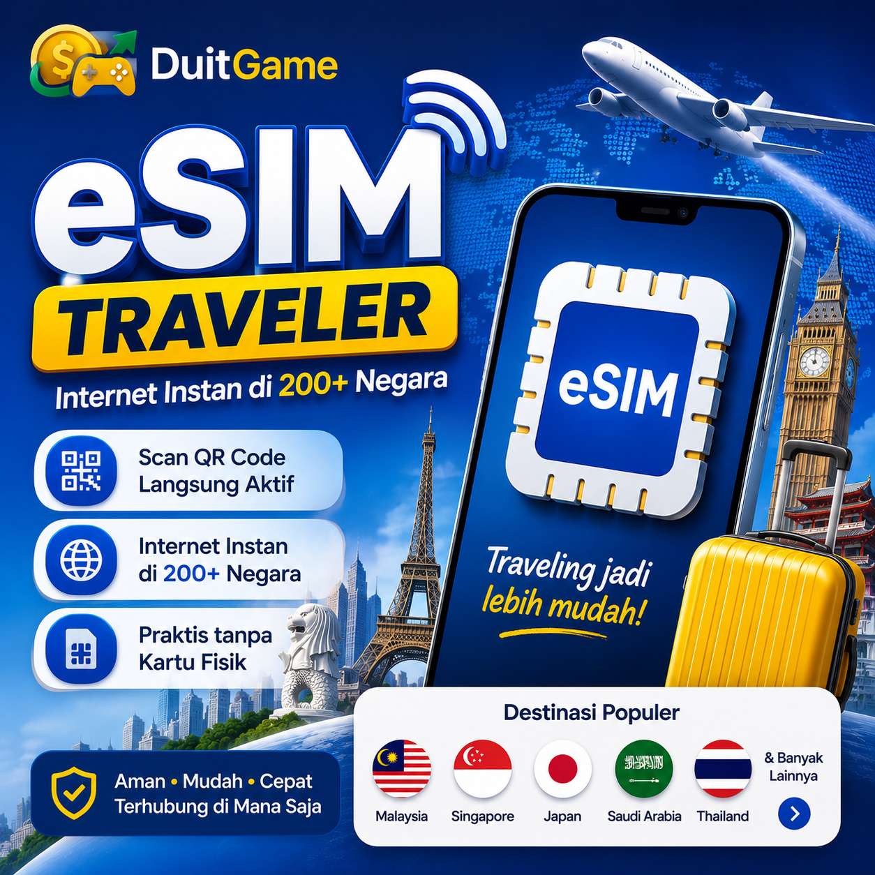 eSIM Travel 1 GB 7 Hari (Hong Kong)