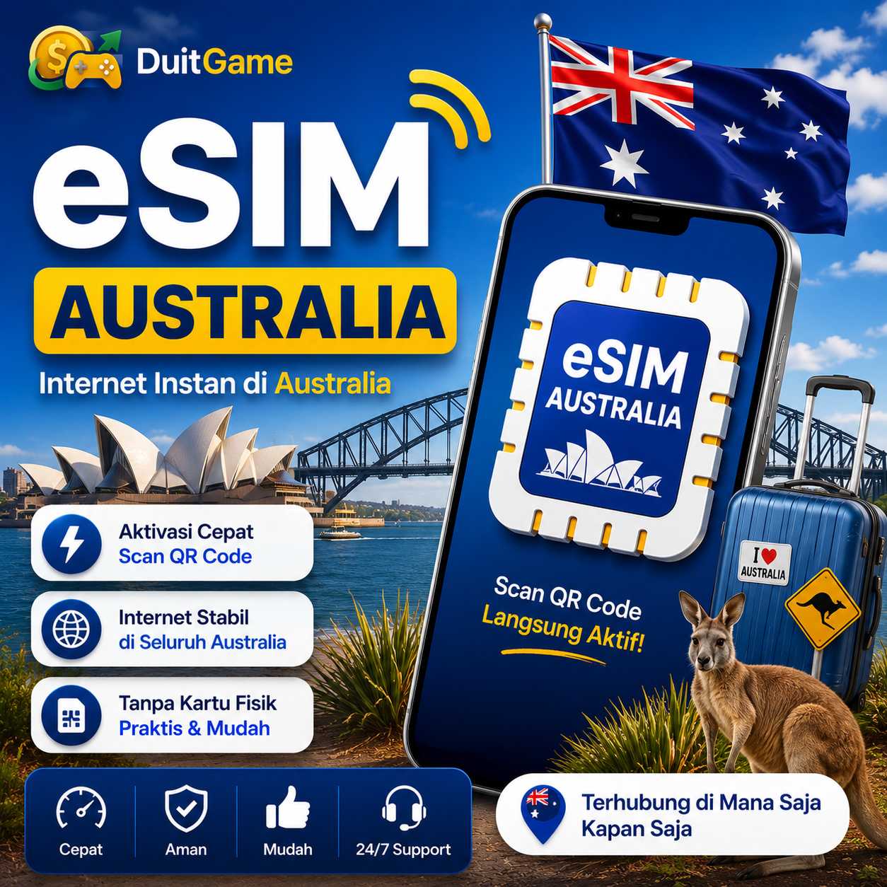 eSIM Travel 1 GB 7 Hari (Australia)